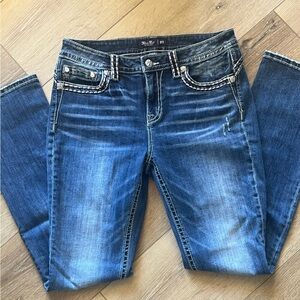Miss Me mid-rise straight jeans. Size 31 x 33. Worn once.
